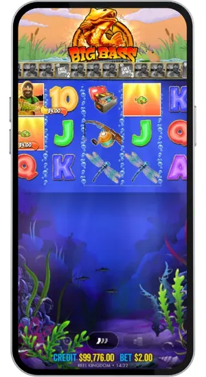 Big Bass Hold and Spinner Free Spins round showing the Fisherman Wild symbol on the left reel with the free spins counter displayed above the grid and money symbols visible on the board