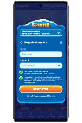 Register your account