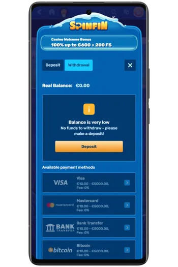 Withdraw your winnings